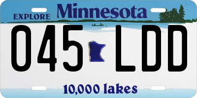 MN license plate 045LDD
