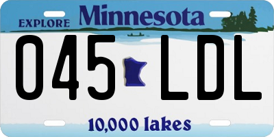 MN license plate 045LDL