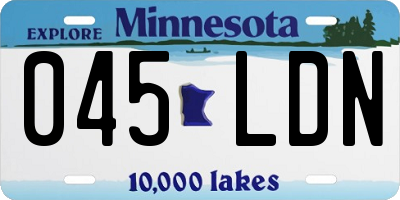 MN license plate 045LDN