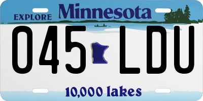 MN license plate 045LDU