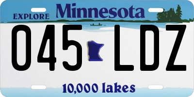 MN license plate 045LDZ