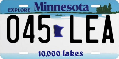 MN license plate 045LEA