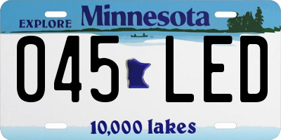 MN license plate 045LED