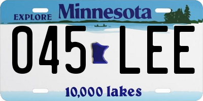 MN license plate 045LEE