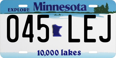 MN license plate 045LEJ