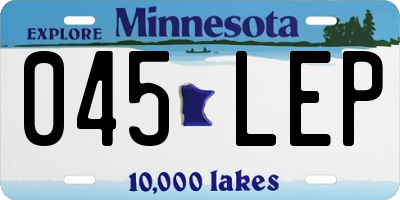 MN license plate 045LEP