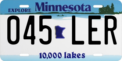 MN license plate 045LER