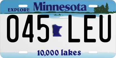 MN license plate 045LEU