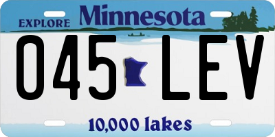 MN license plate 045LEV