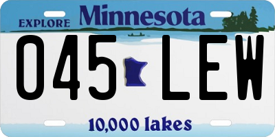 MN license plate 045LEW