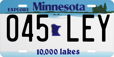 MN license plate 045LEY