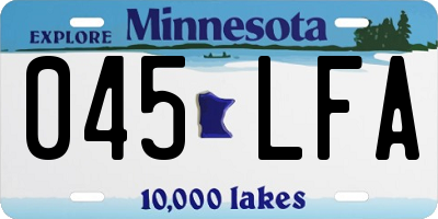 MN license plate 045LFA