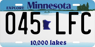MN license plate 045LFC