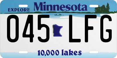 MN license plate 045LFG