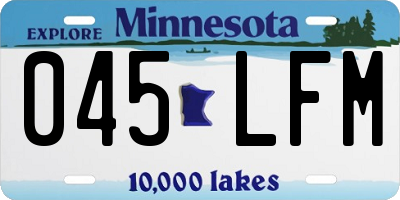 MN license plate 045LFM