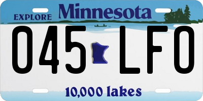 MN license plate 045LFO