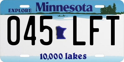 MN license plate 045LFT
