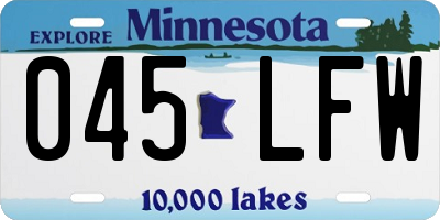 MN license plate 045LFW