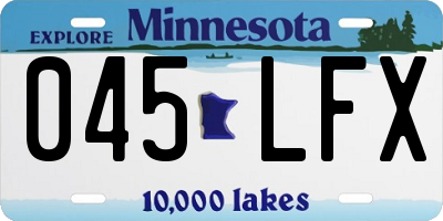 MN license plate 045LFX