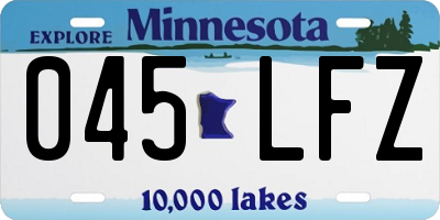 MN license plate 045LFZ