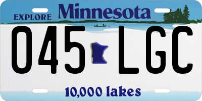 MN license plate 045LGC