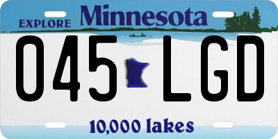 MN license plate 045LGD