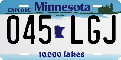 MN license plate 045LGJ