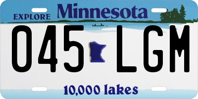 MN license plate 045LGM