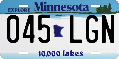 MN license plate 045LGN