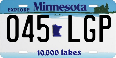 MN license plate 045LGP