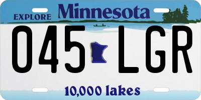MN license plate 045LGR