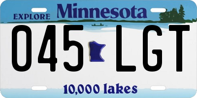 MN license plate 045LGT