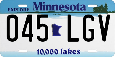 MN license plate 045LGV