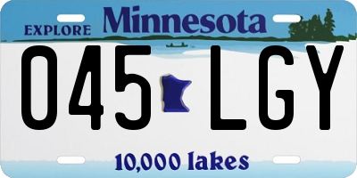 MN license plate 045LGY