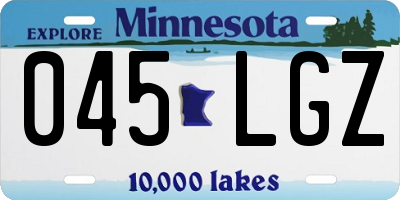 MN license plate 045LGZ