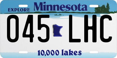 MN license plate 045LHC
