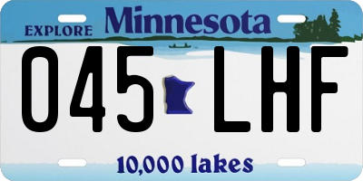 MN license plate 045LHF