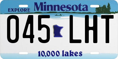 MN license plate 045LHT