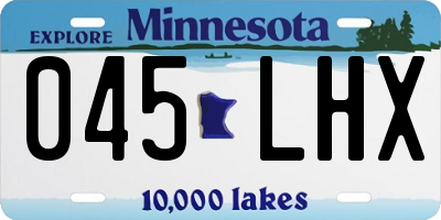 MN license plate 045LHX