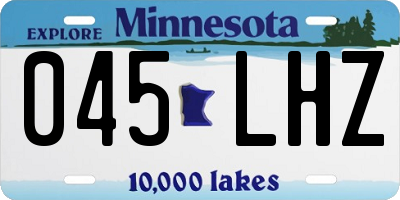 MN license plate 045LHZ