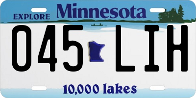 MN license plate 045LIH