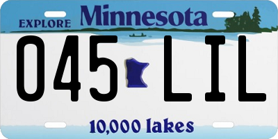 MN license plate 045LIL