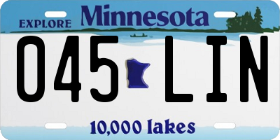 MN license plate 045LIN