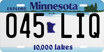 MN license plate 045LIQ