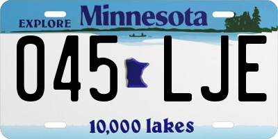 MN license plate 045LJE