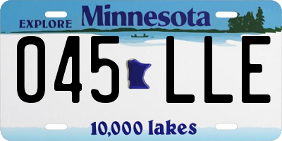 MN license plate 045LLE