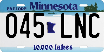 MN license plate 045LNC