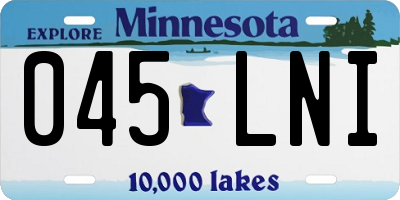 MN license plate 045LNI