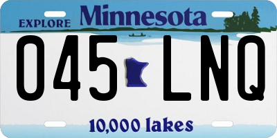MN license plate 045LNQ