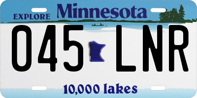 MN license plate 045LNR